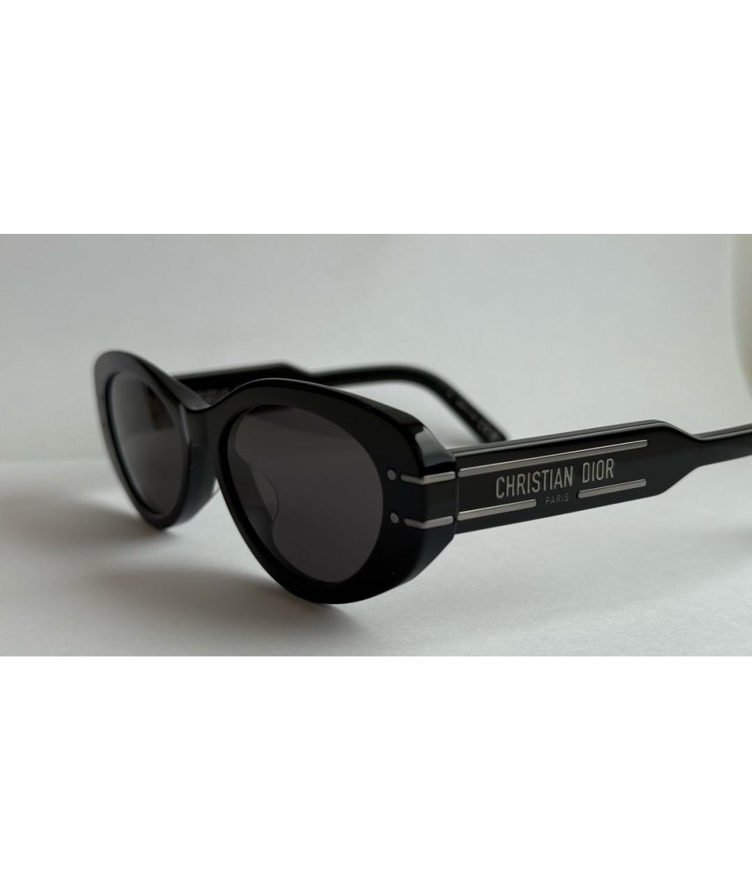 CHRISTIAN DIOR Черные пластиковые солнцезащитные очки, фото 2