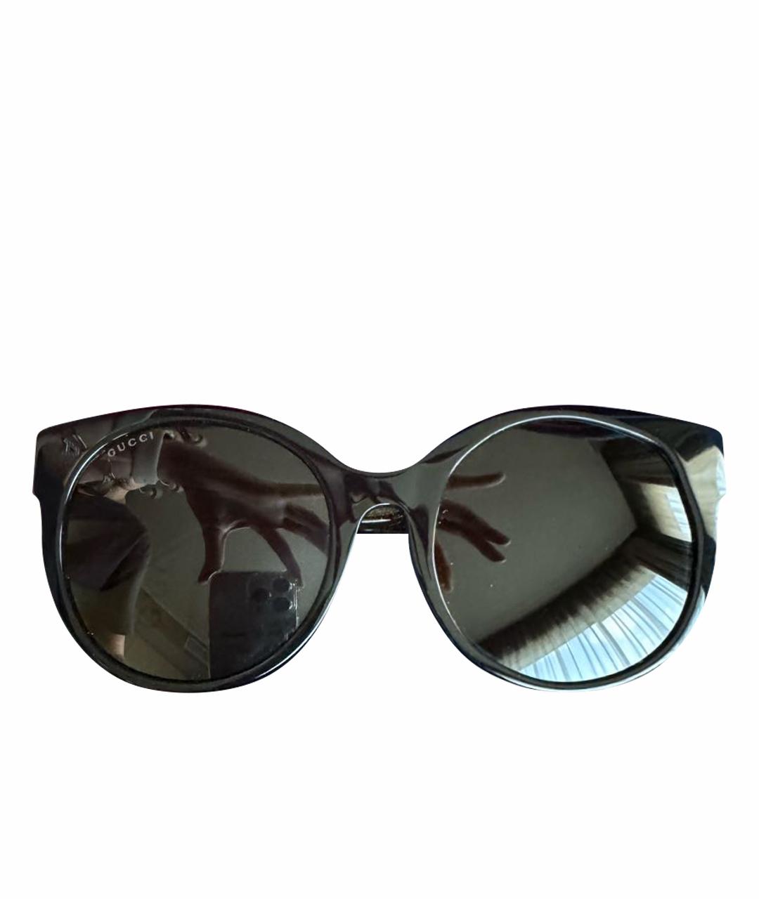 GUCCI Черные пластиковые солнцезащитные очки, фото 1