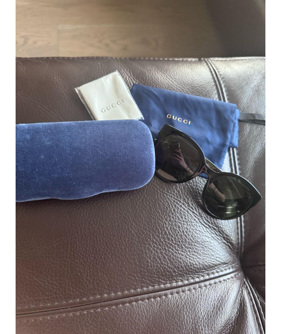 GUCCI Черные пластиковые солнцезащитные очки, фото 4