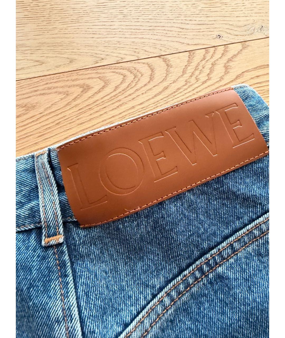 LOEWE Синие хлопковые прямые джинсы, фото 4