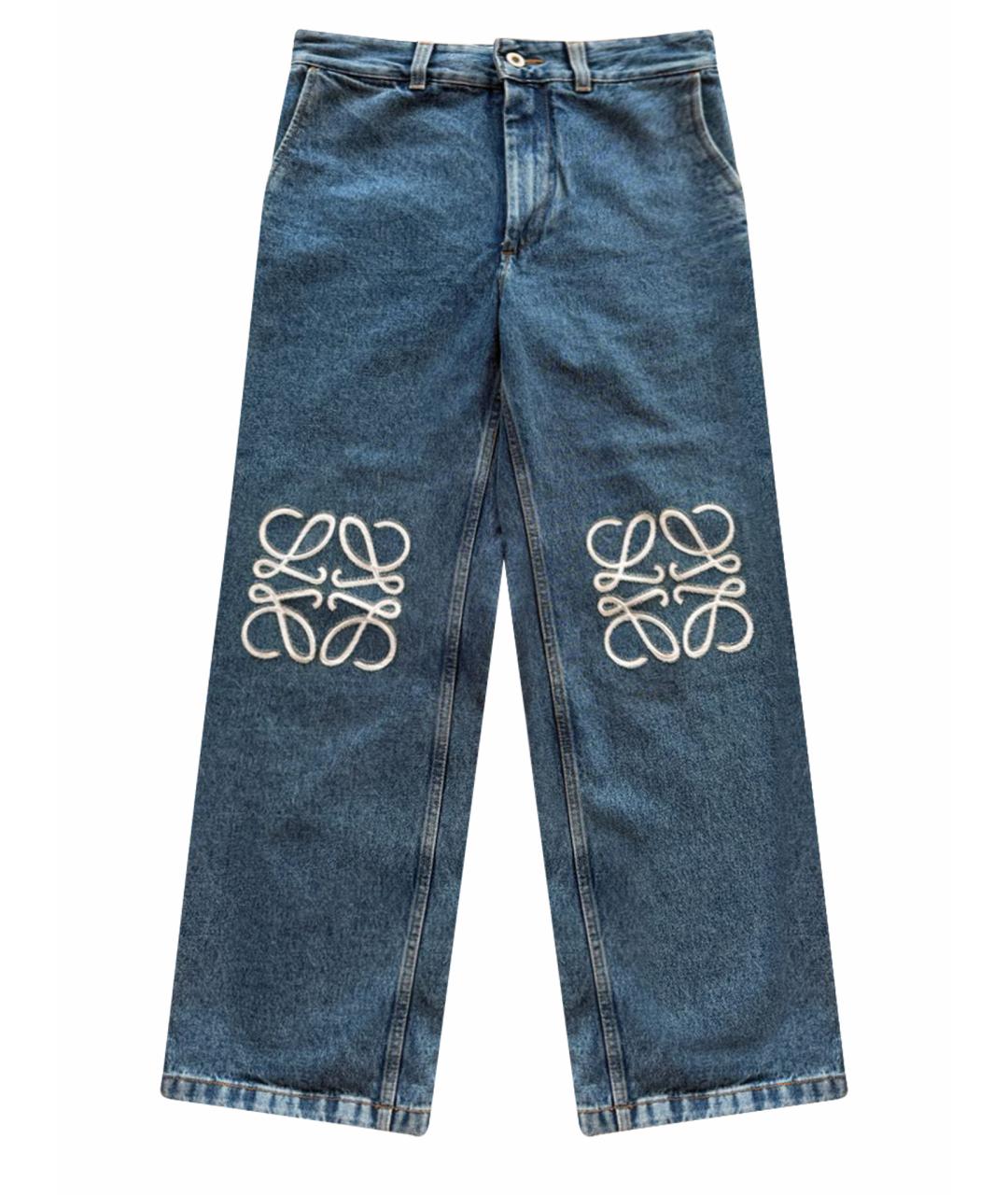 LOEWE Синие хлопковые прямые джинсы, фото 1