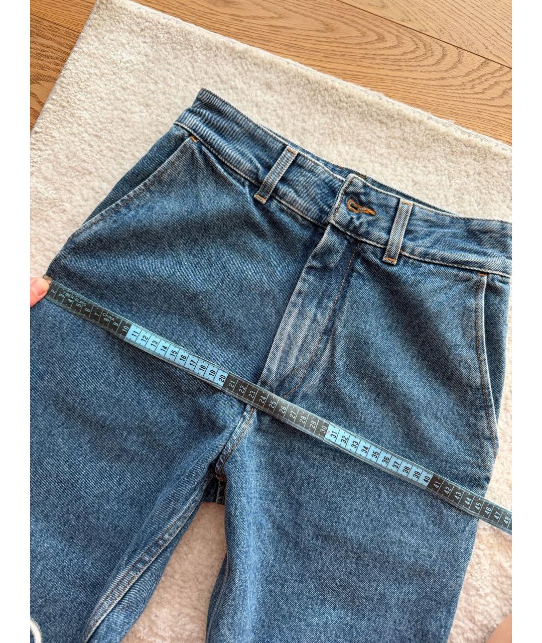 LOEWE Синие хлопковые прямые джинсы, фото 5