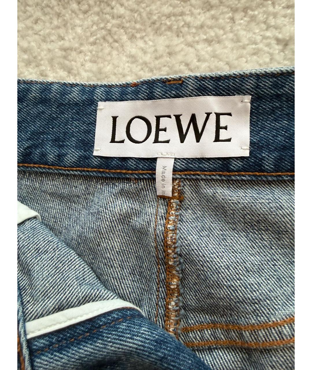 LOEWE Синие хлопковые прямые джинсы, фото 3