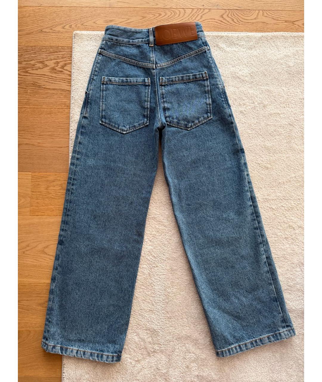 LOEWE Синие хлопковые прямые джинсы, фото 2