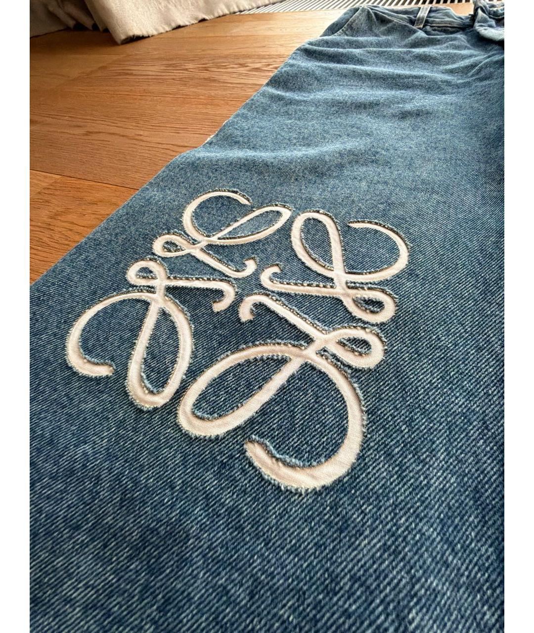 LOEWE Синие хлопковые прямые джинсы, фото 7
