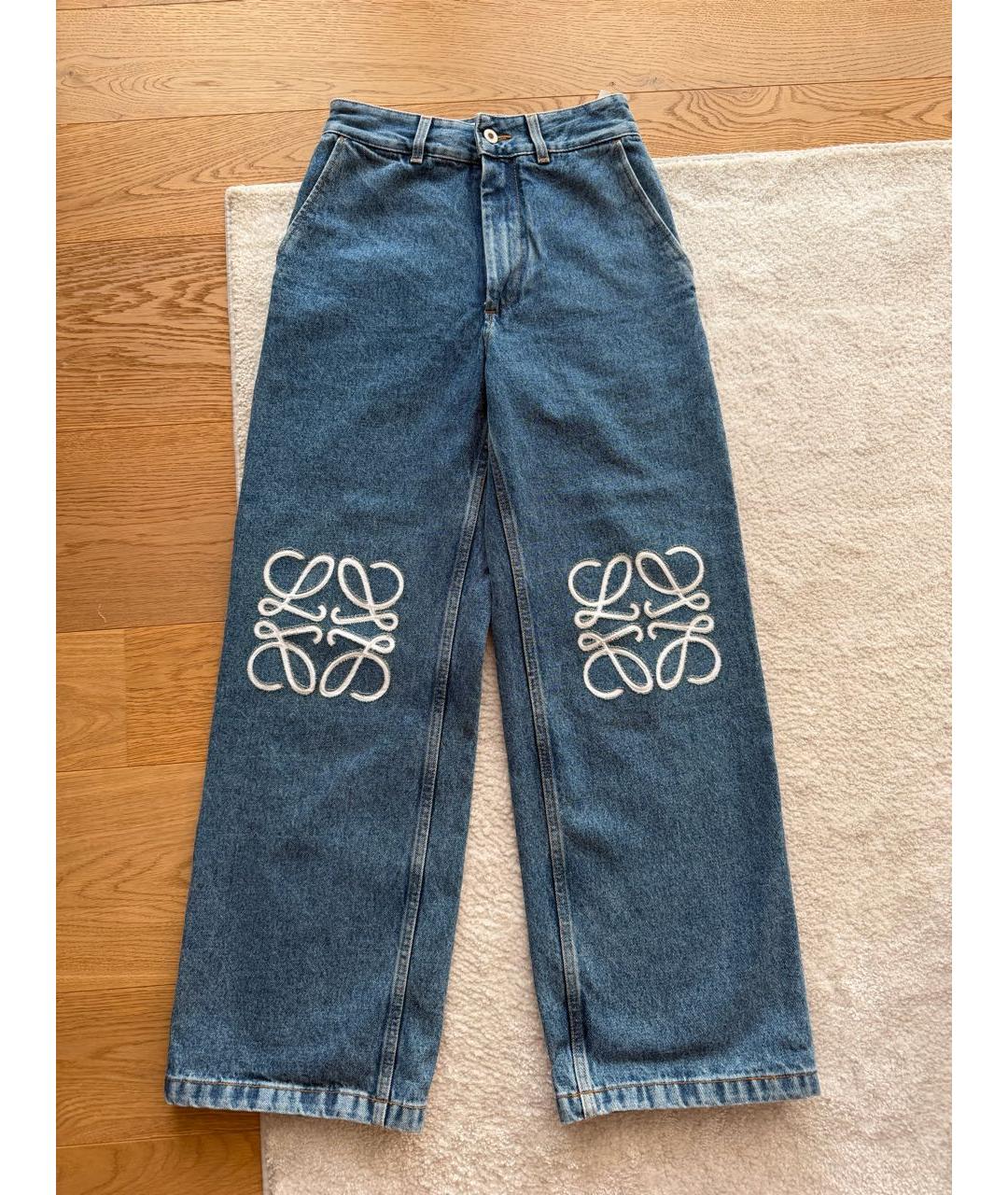 LOEWE Синие хлопковые прямые джинсы, фото 8