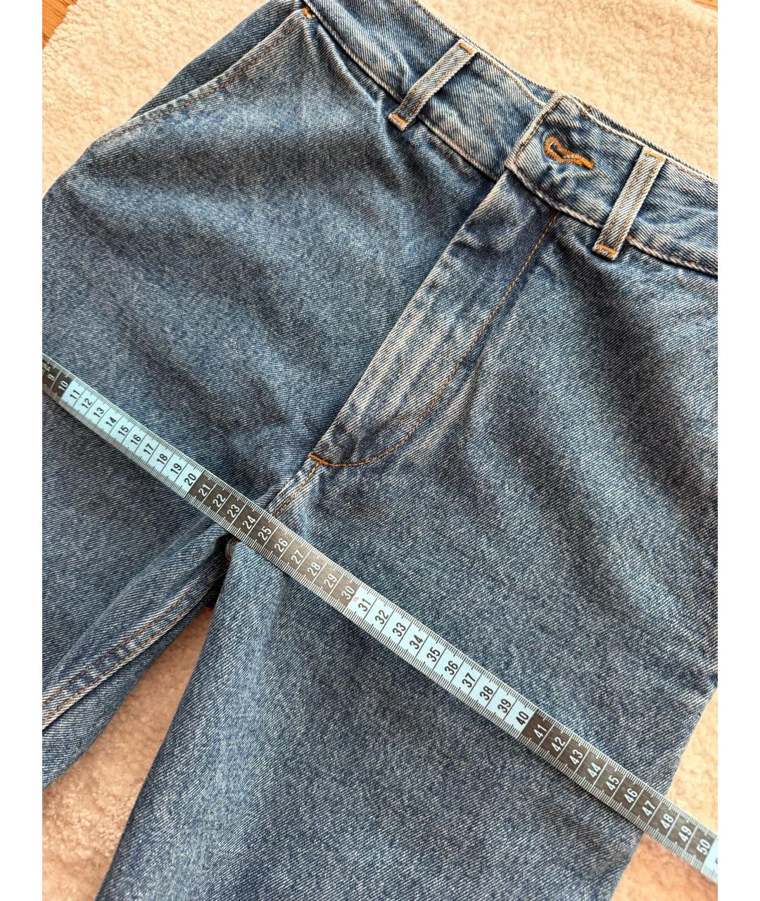 LOEWE Синие хлопковые прямые джинсы, фото 6