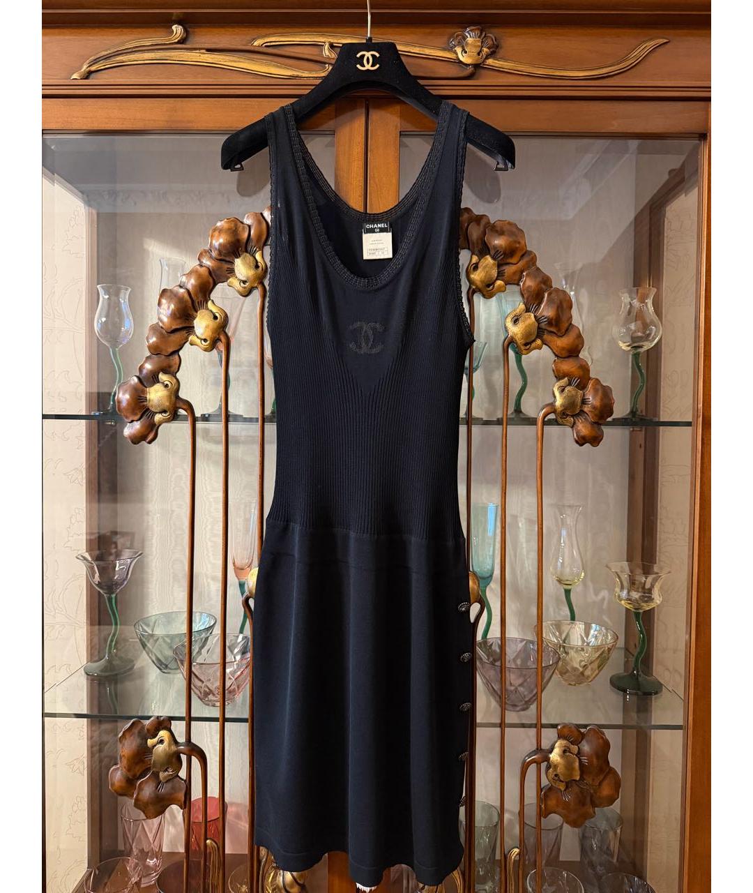 CHANEL Черное повседневное платье, фото 9