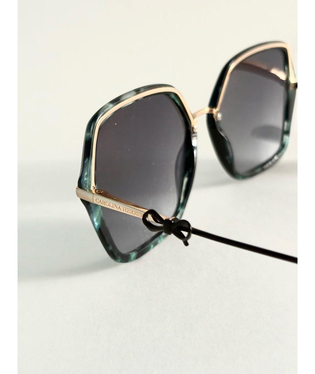 CAROLINA HERRERA Зеленые пластиковые солнцезащитные очки, фото 6