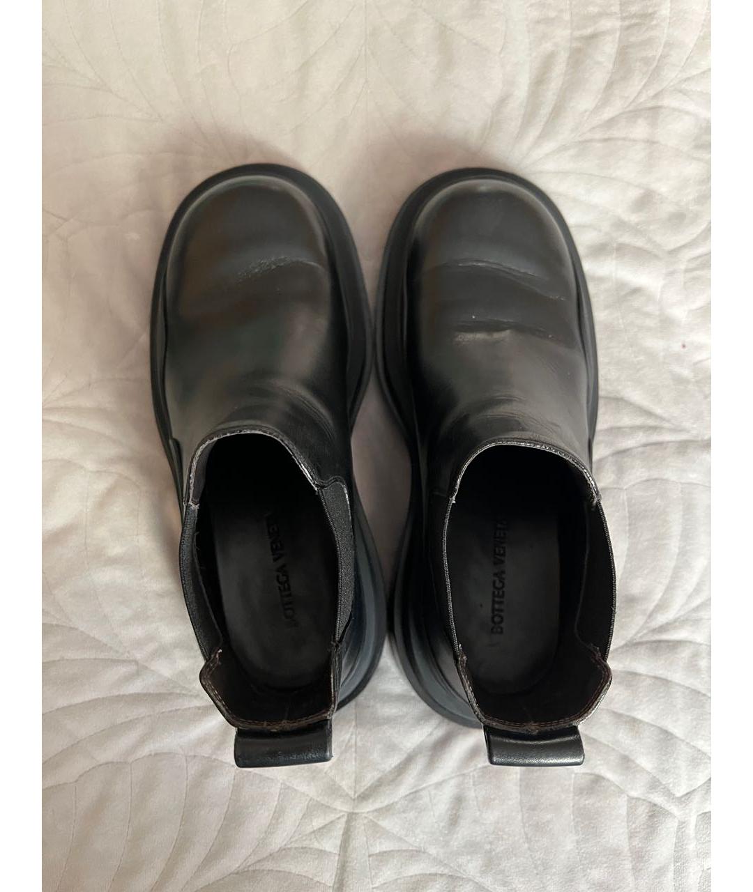 BOTTEGA VENETA Черные кожаные ботинки, фото 3