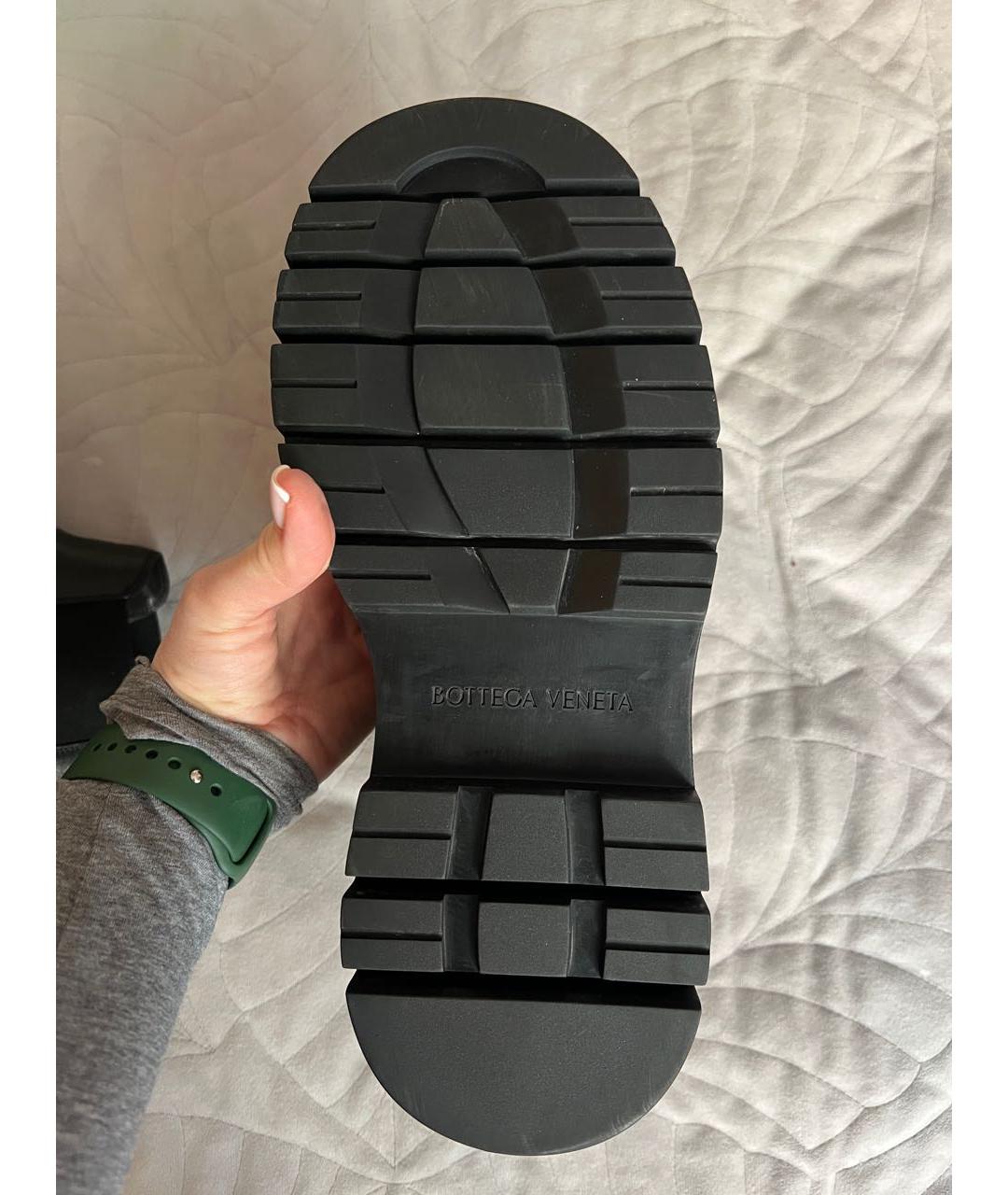 BOTTEGA VENETA Черные кожаные ботинки, фото 6