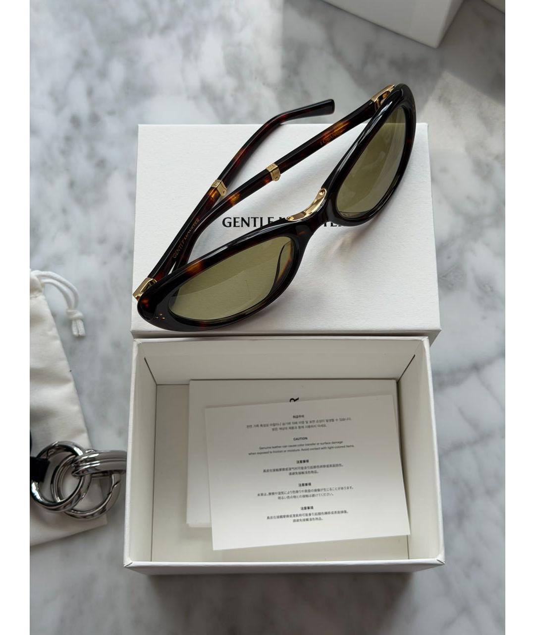 GENTLE MONSTER Коричневые пластиковые солнцезащитные очки, фото 4