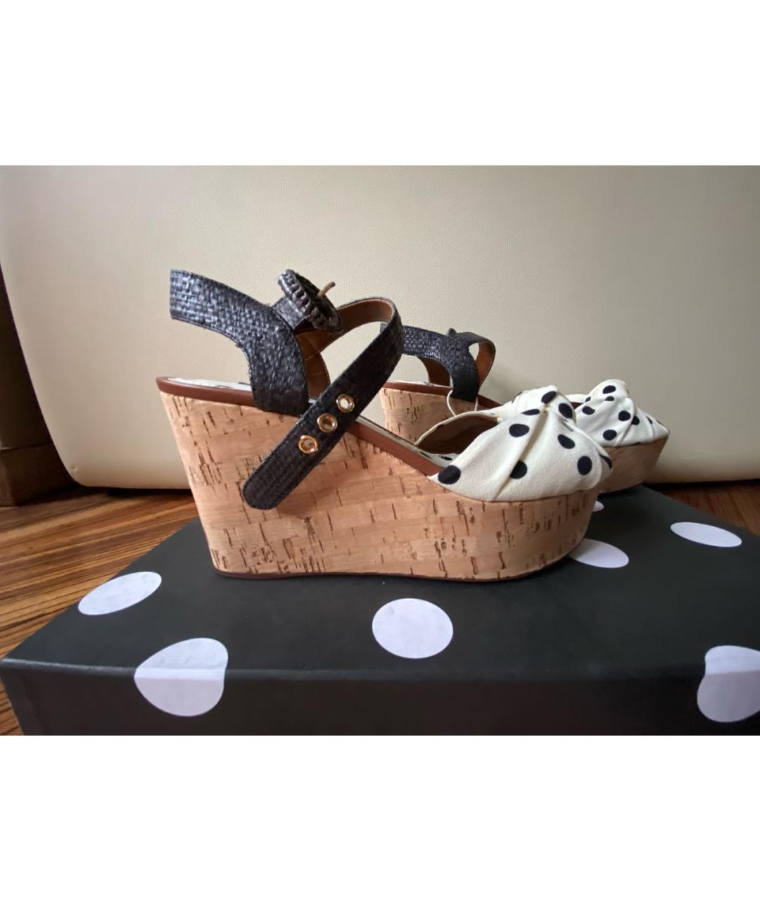 DOLCE&GABBANA Белые текстильные босоножки, фото 7