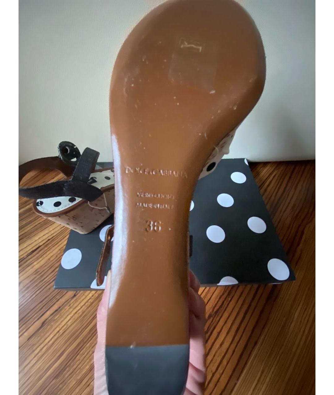 DOLCE&GABBANA Белые текстильные босоножки, фото 5