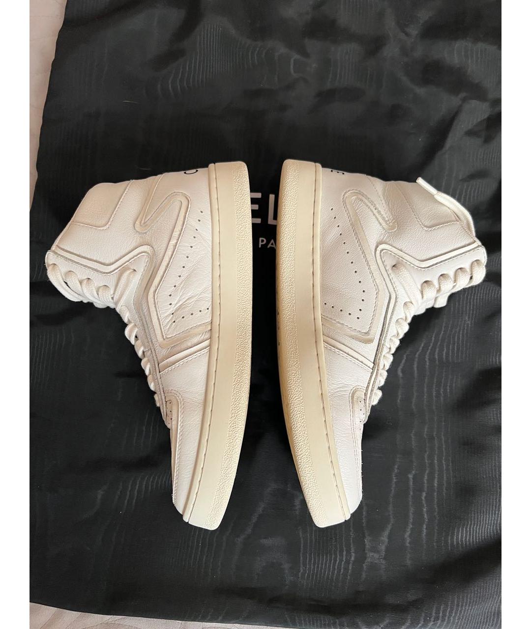 CELINE Белые кожаные кеды, фото 6