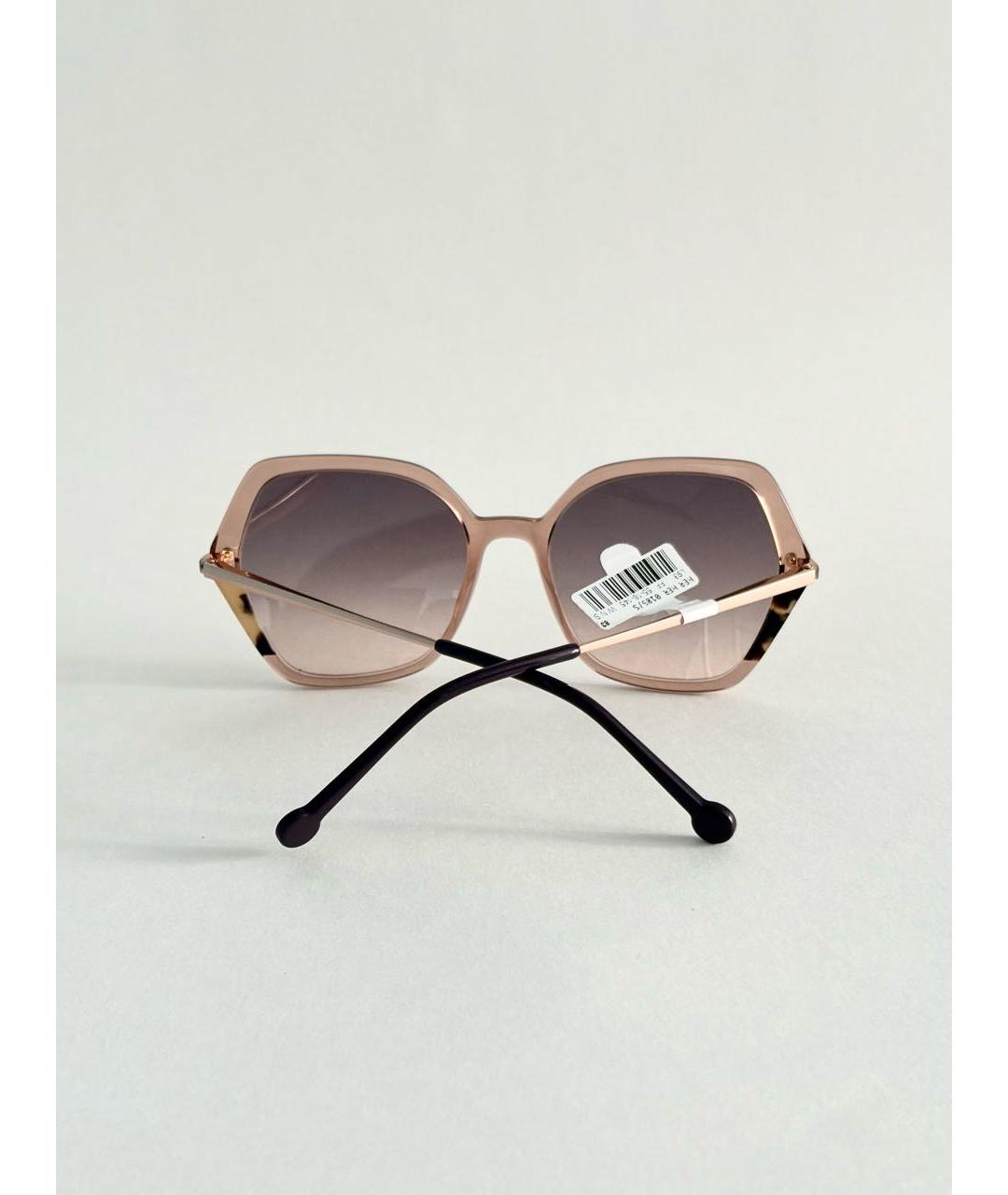 CAROLINA HERRERA Бежевые пластиковые солнцезащитные очки, фото 5
