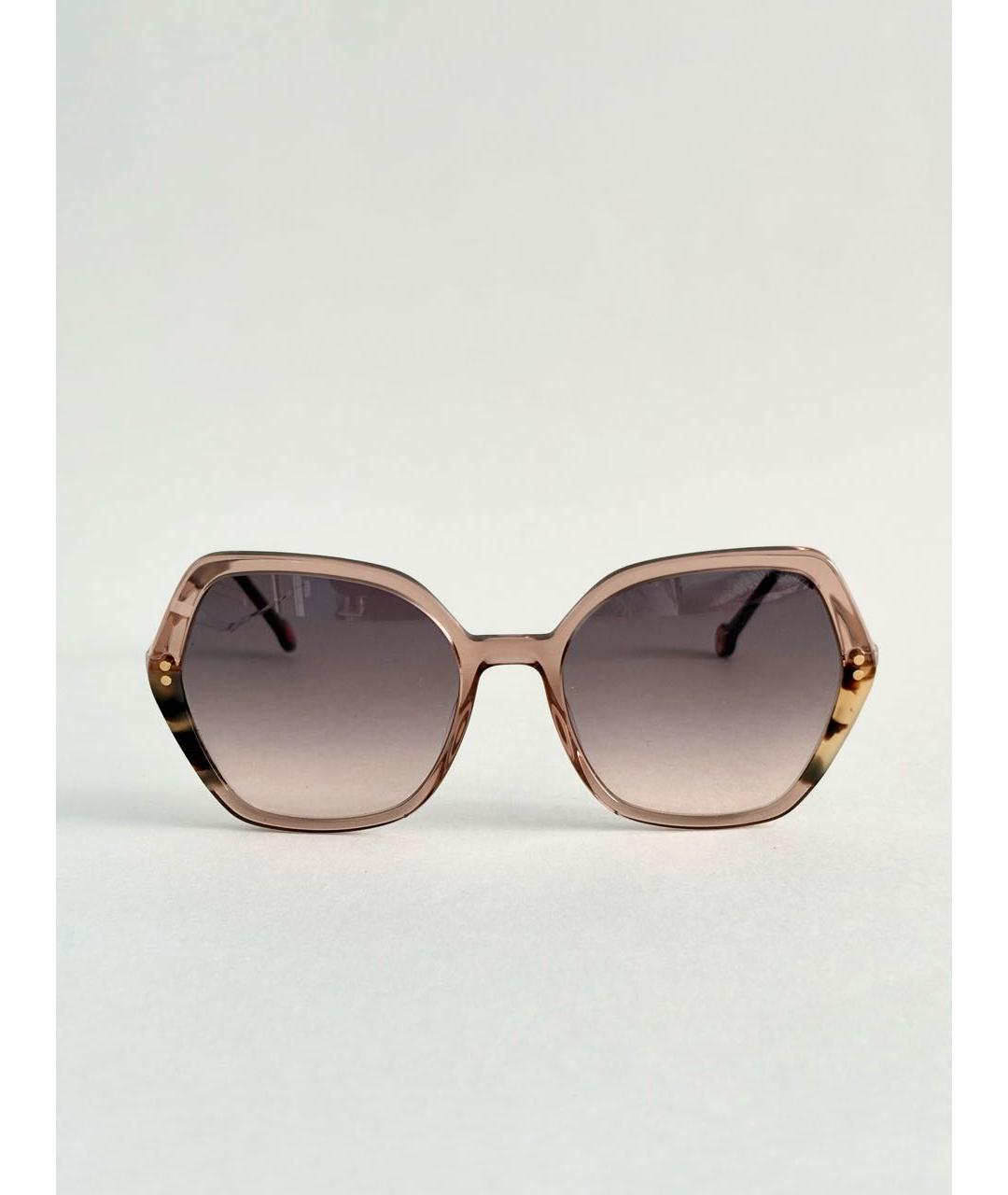CAROLINA HERRERA Бежевые пластиковые солнцезащитные очки, фото 6