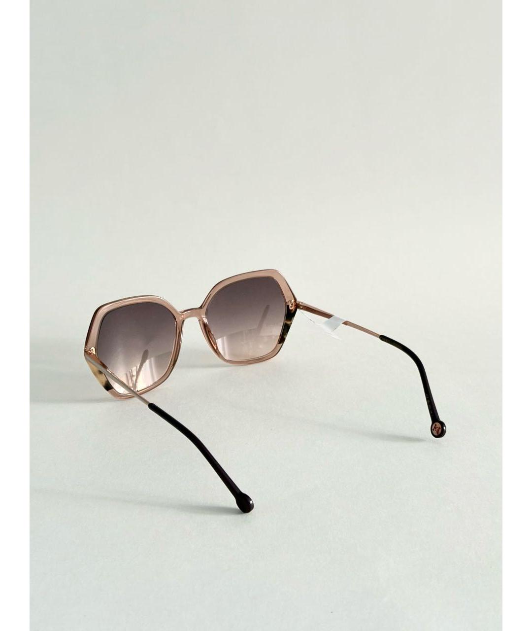CAROLINA HERRERA Бежевые пластиковые солнцезащитные очки, фото 4