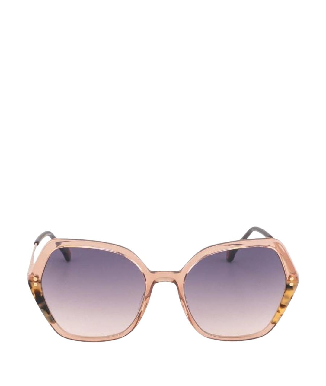 CAROLINA HERRERA Бежевые пластиковые солнцезащитные очки, фото 1