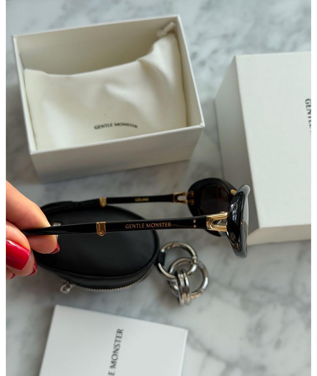 GENTLE MONSTER Черные пластиковые солнцезащитные очки, фото 4