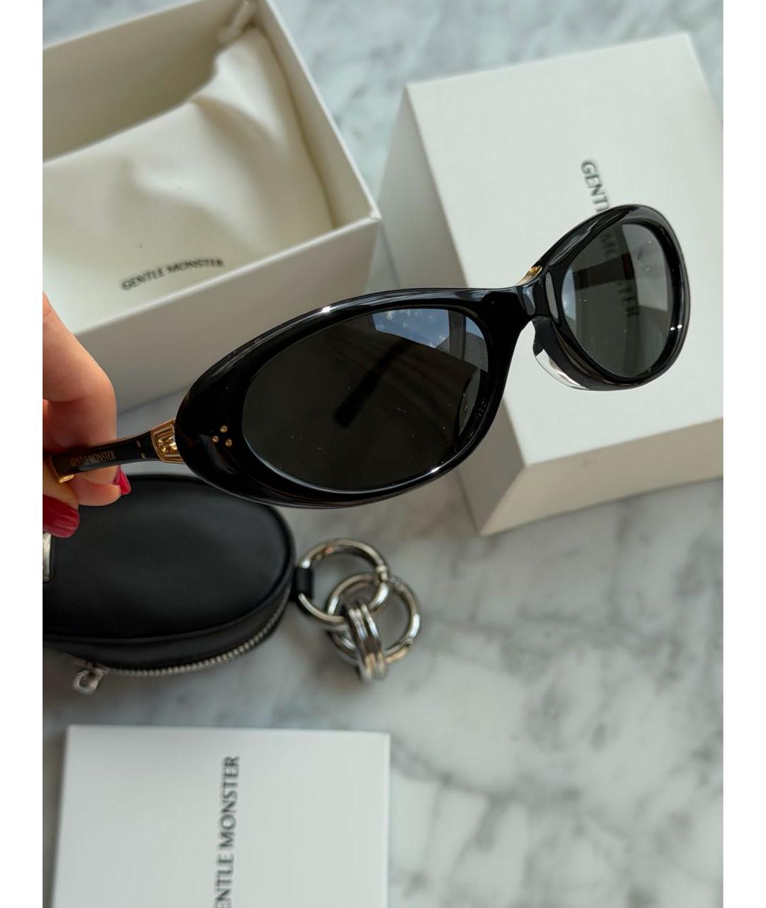 GENTLE MONSTER Черные пластиковые солнцезащитные очки, фото 3