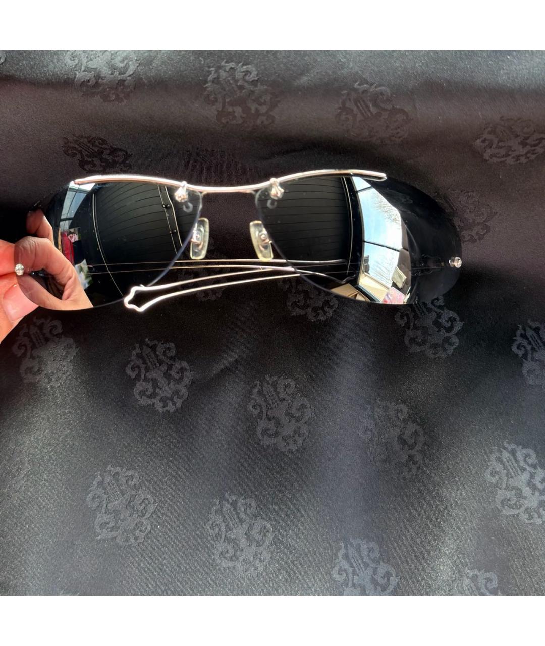 CHROME HEARTS Серебряные металлические солнцезащитные очки, фото 3