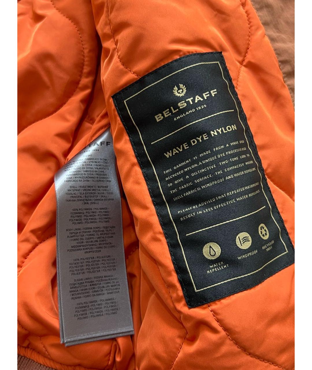 BELSTAFF Оранжевая полиамидовая куртка, фото 7