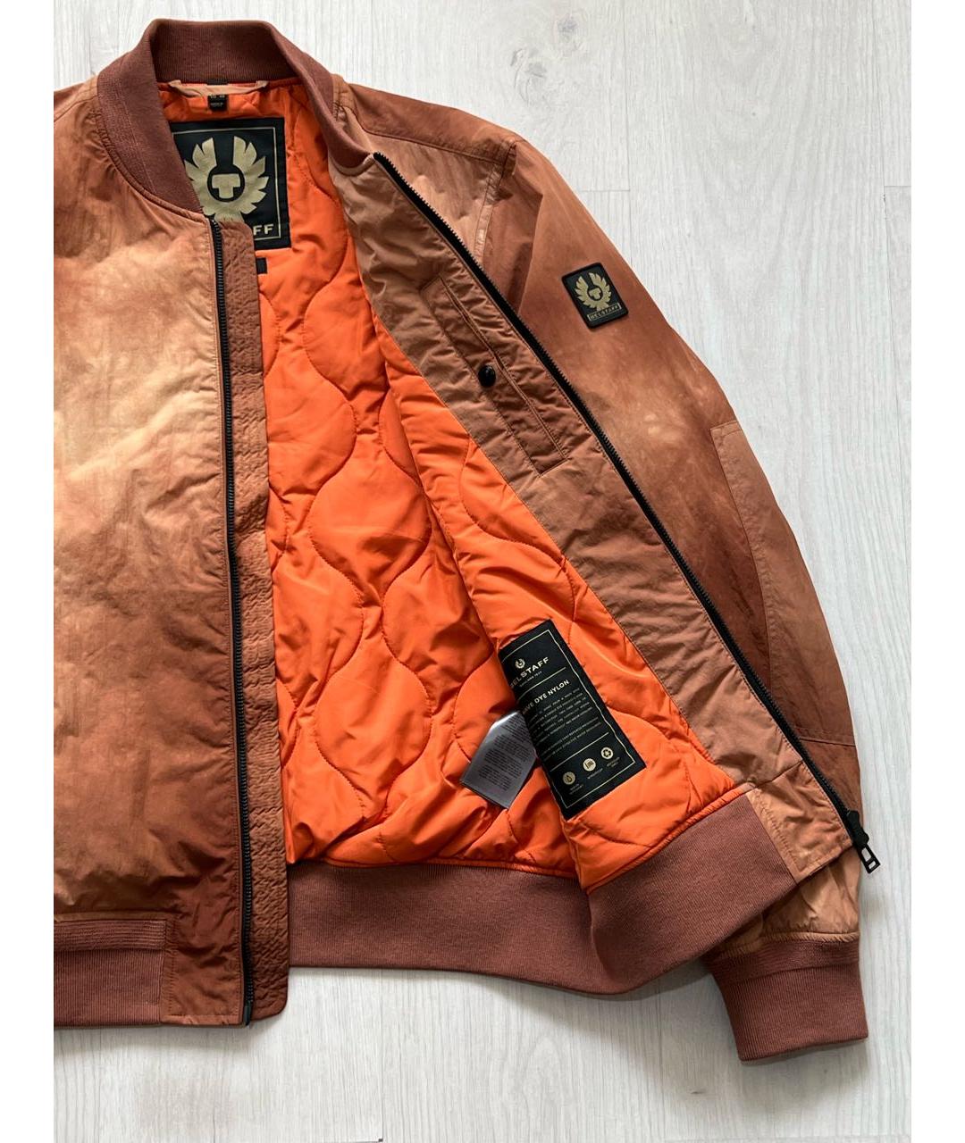 BELSTAFF Оранжевая полиамидовая куртка, фото 4