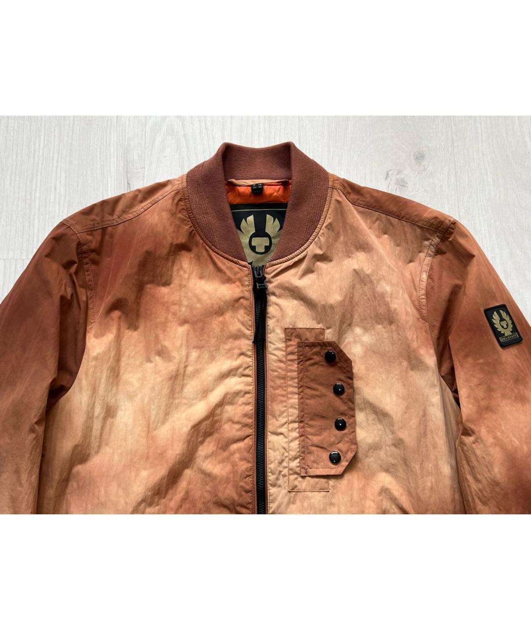 BELSTAFF Оранжевая полиамидовая куртка, фото 3