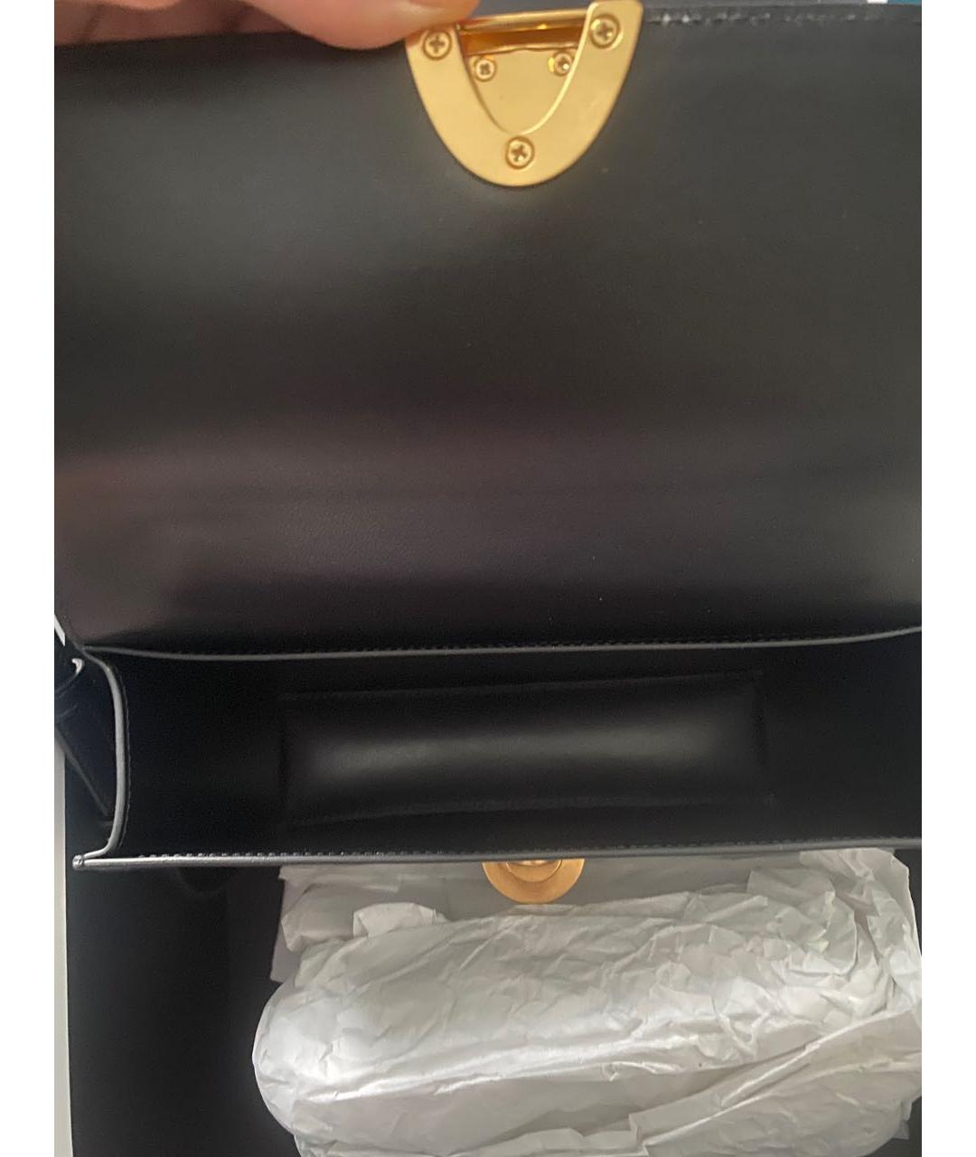 NEOUS Черная кожаная сумка через плечо, фото 4