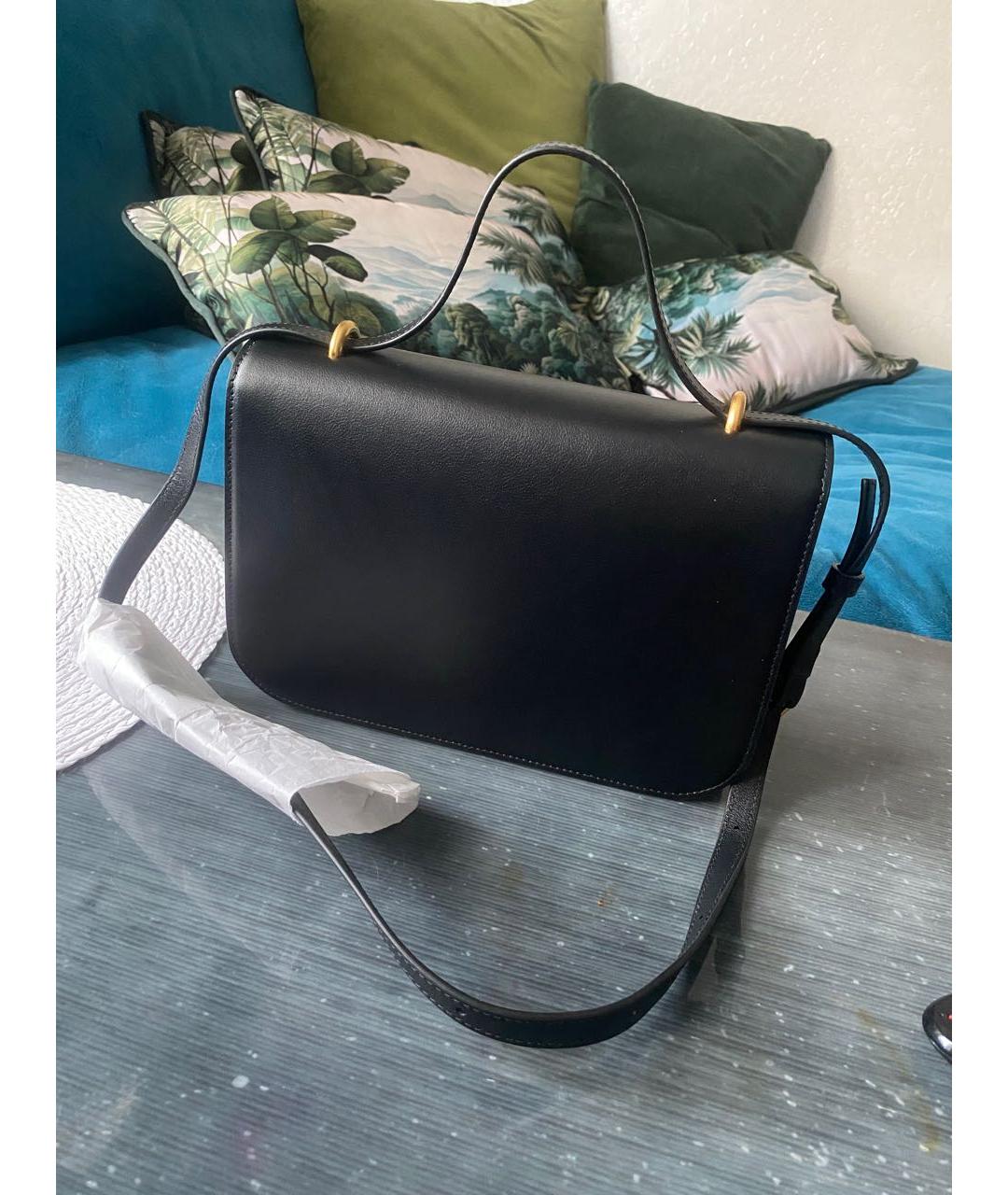NEOUS Черная кожаная сумка через плечо, фото 3