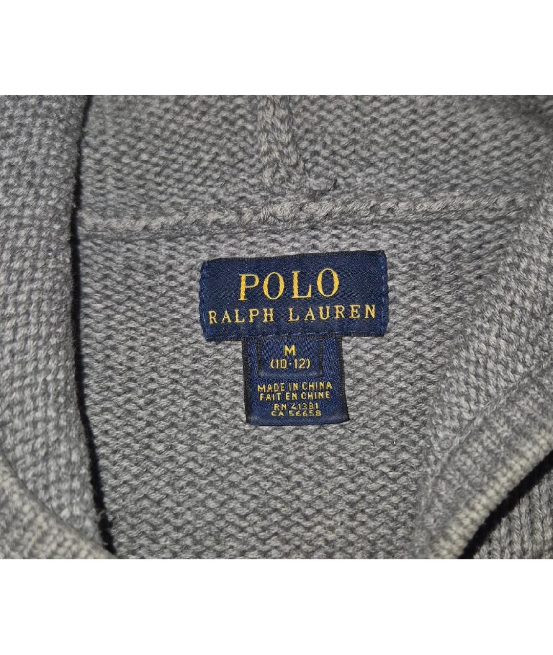 POLO RALPH LAUREN Серый хлопковый джемпер / свитер, фото 3
