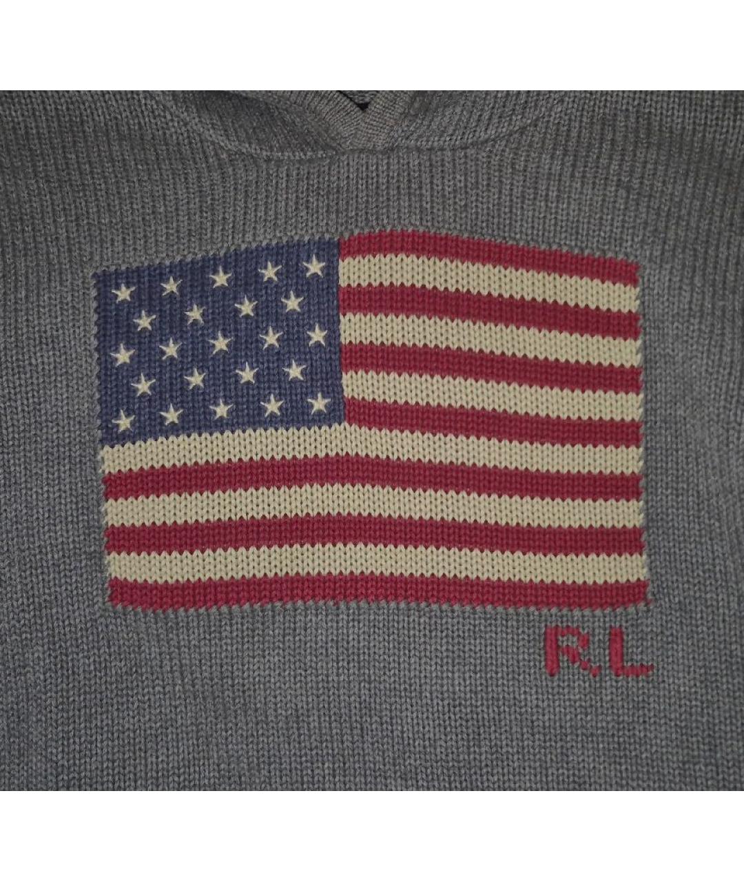 POLO RALPH LAUREN Серый хлопковый джемпер / свитер, фото 4