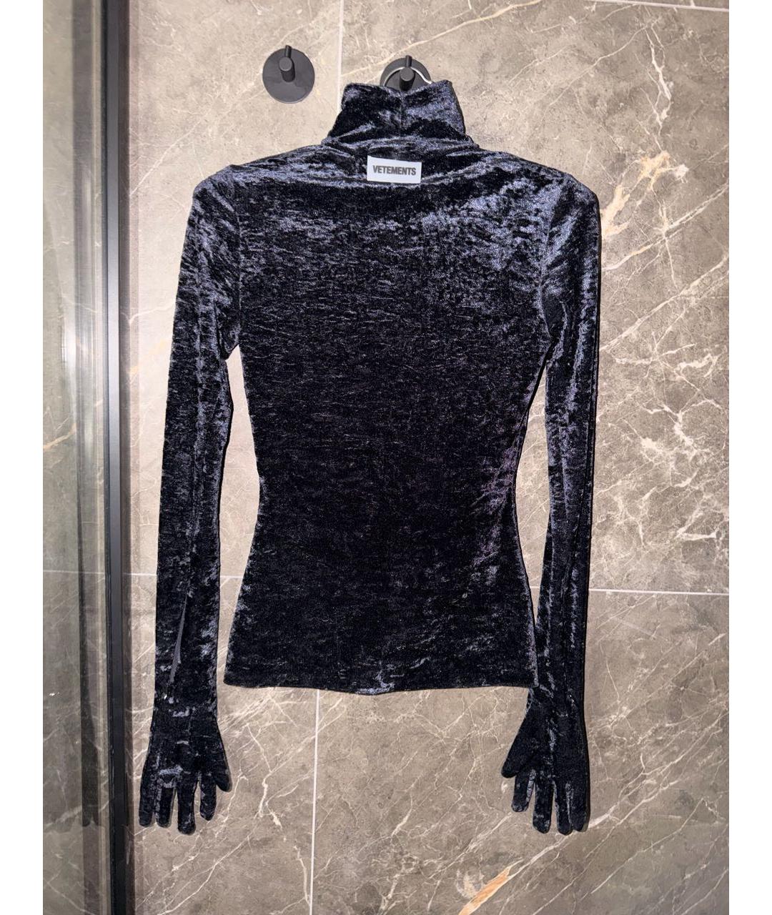 VETEMENTS Черная бархатная водолазка, фото 2