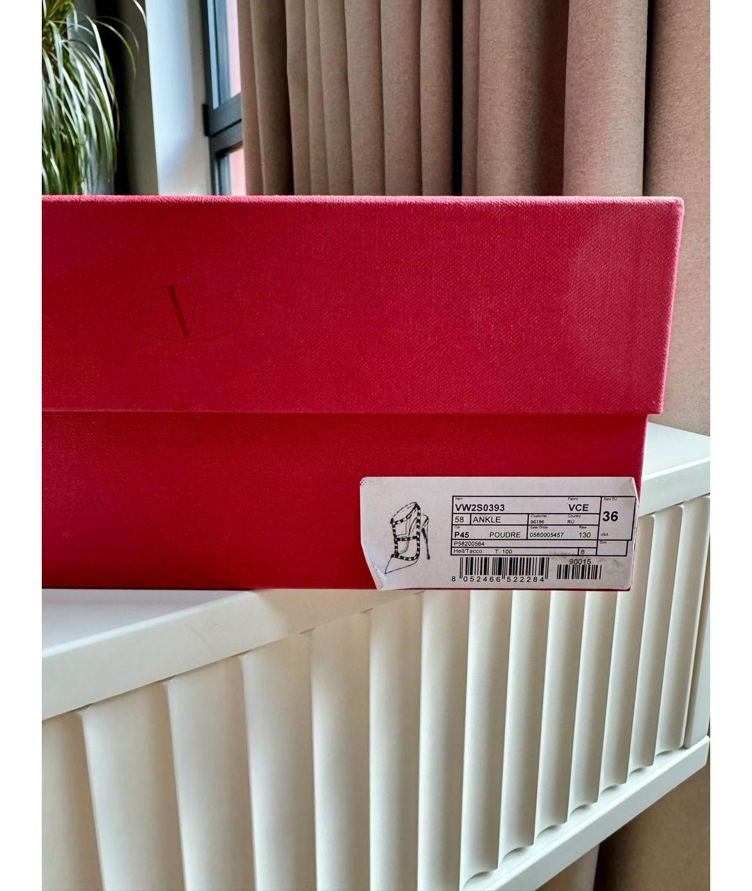 VALENTINO Бежевые кожаные туфли, фото 8