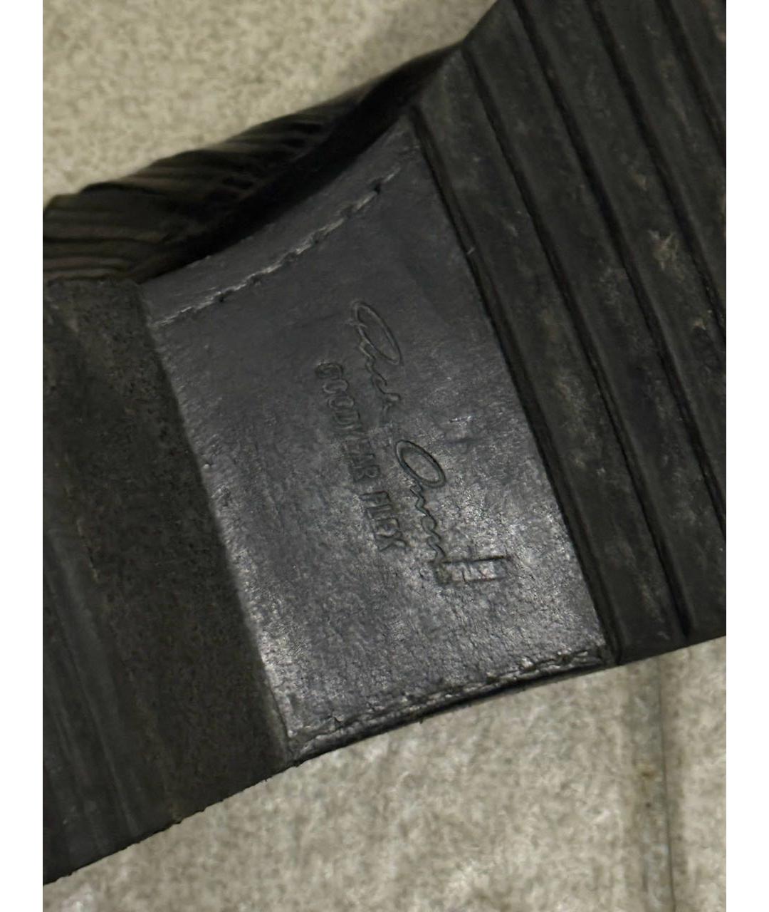 RICK OWENS Черные кожаные туфли, фото 5