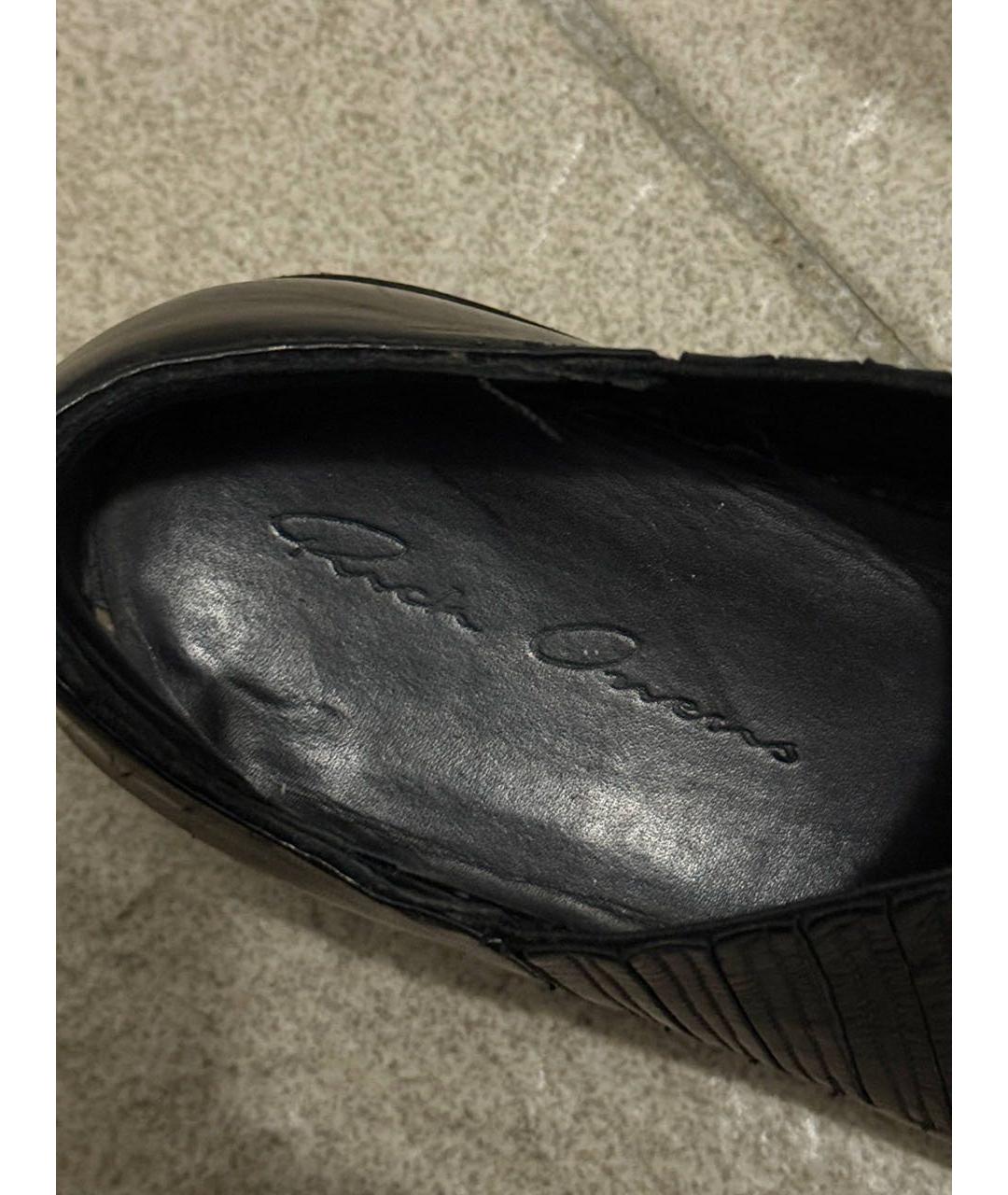 RICK OWENS Черные кожаные туфли, фото 6
