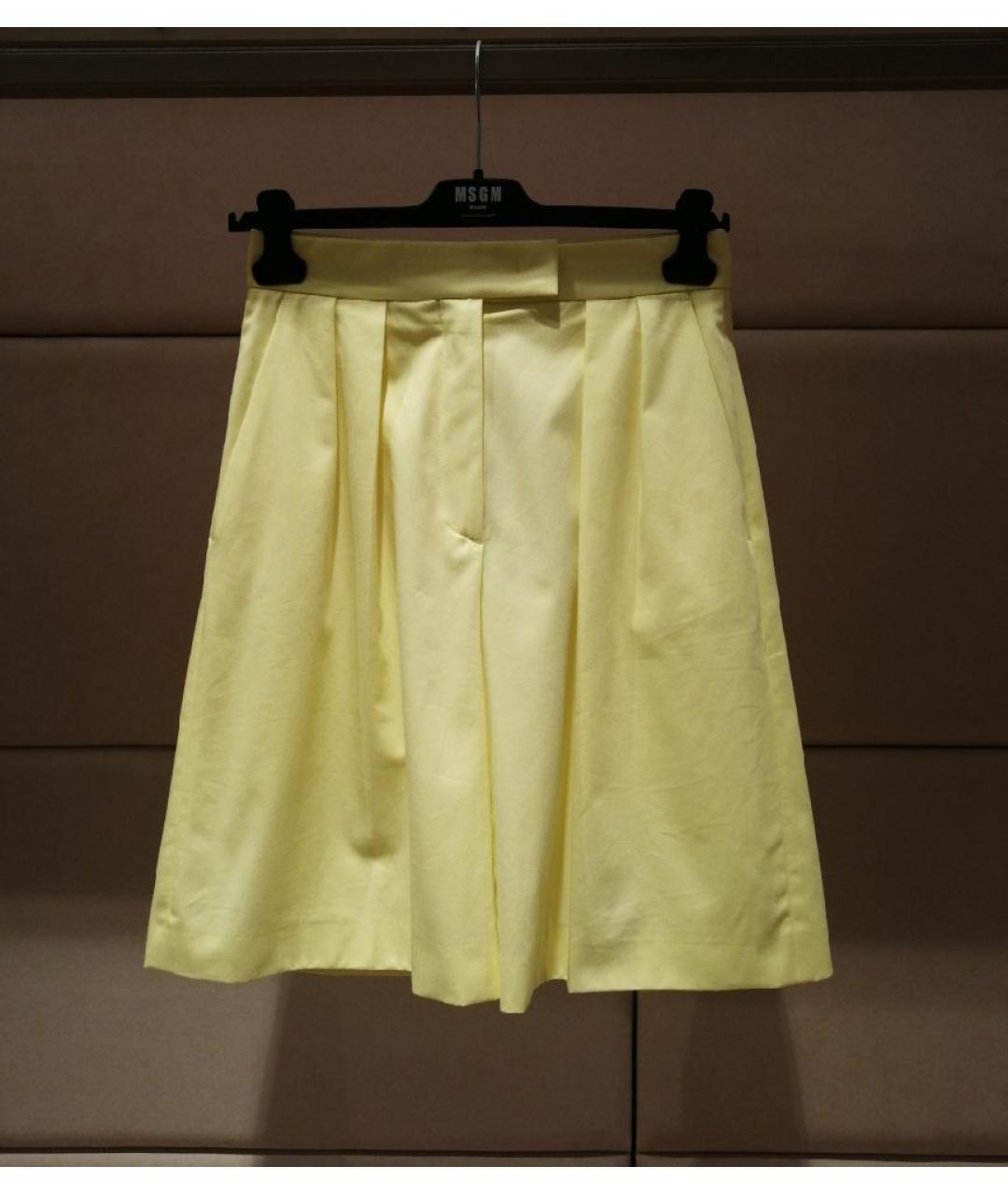 MSGM Желтые хлопковые шорты, фото 3