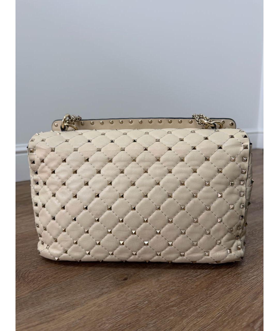 VALENTINO Бежевая кожаная сумка через плечо, фото 3