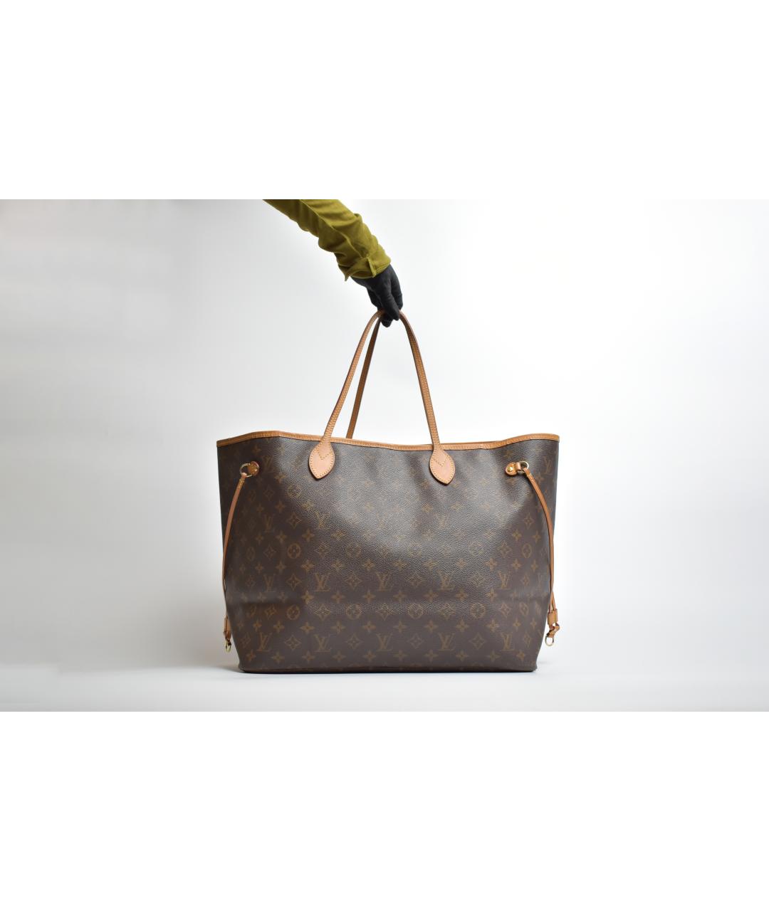 LOUIS VUITTON Коричневая сумка тоут, фото 3