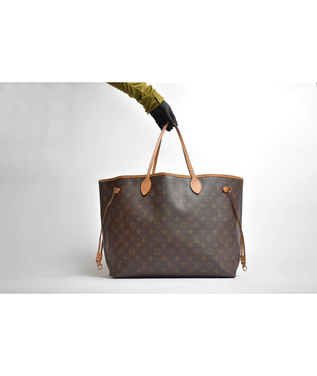 LOUIS VUITTON Коричневая сумка тоут, фото 8