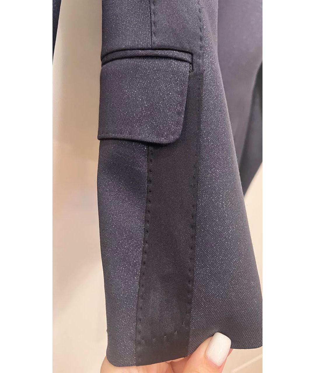 ROBERTO CAVALLI Темно-синий шерстяной жакет/пиджак, фото 6