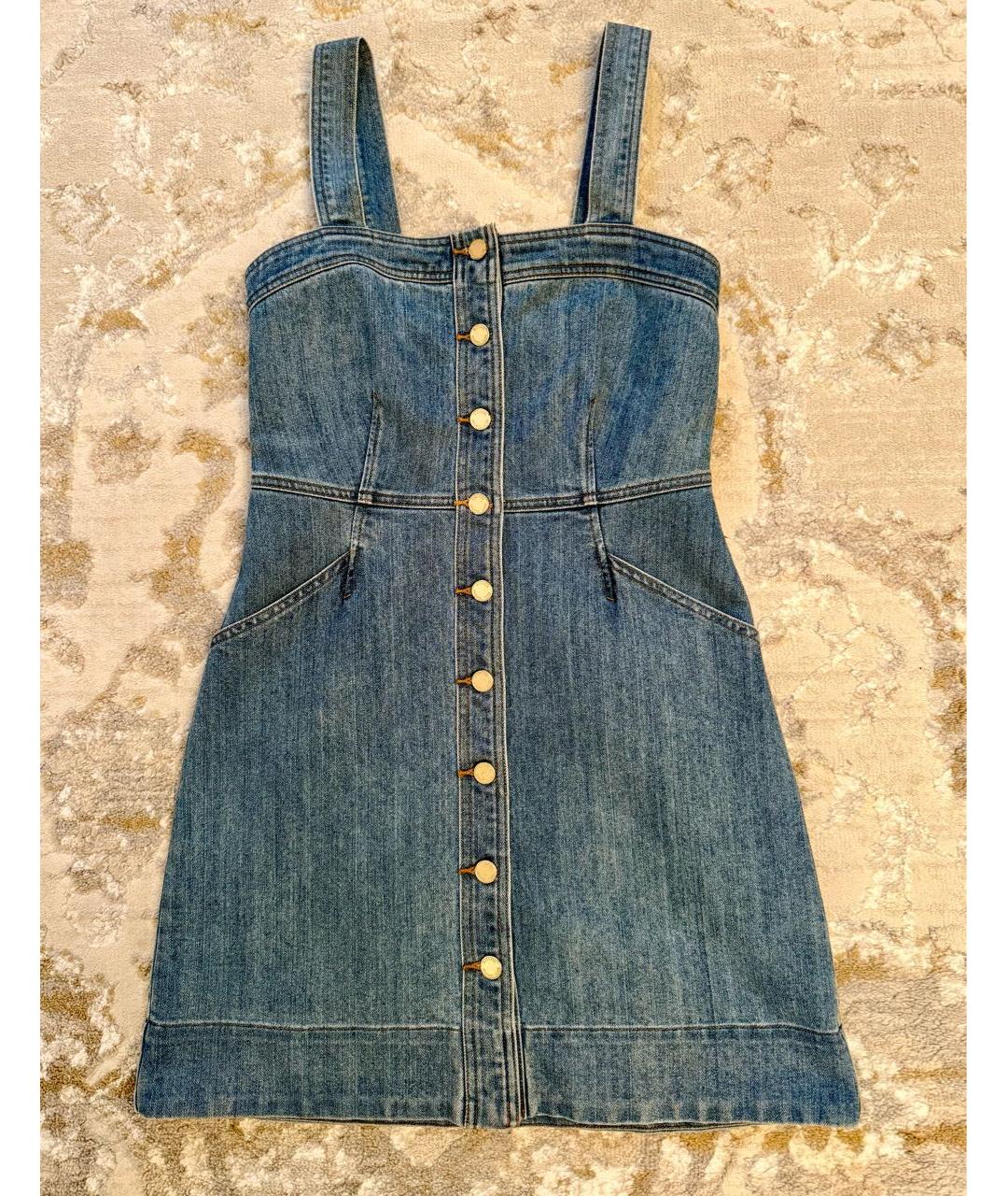 MICHAEL MICHAEL KORS Голубой деним сарафан, фото 4