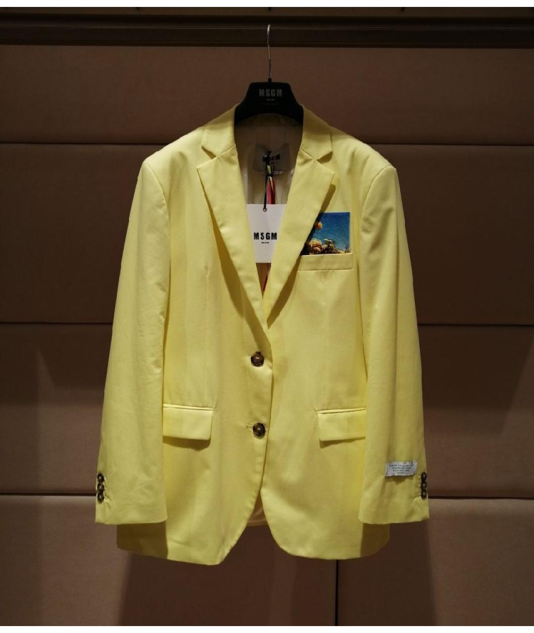 MSGM Желтый жакет/пиджак, фото 3