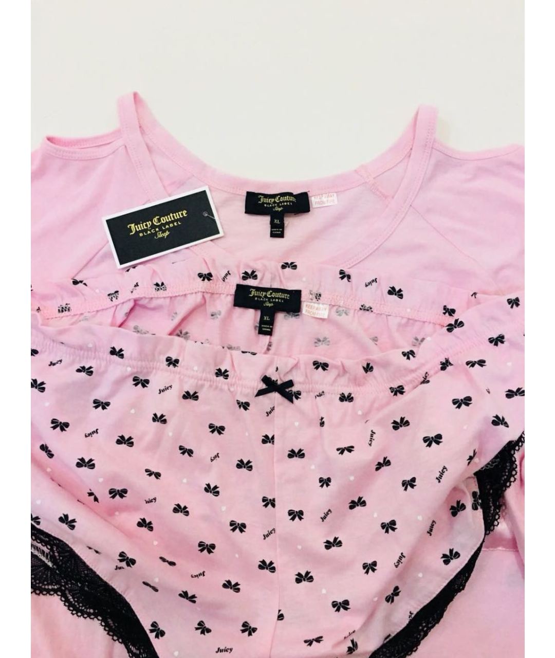 JUICY COUTURE Розовая хлопко-эластановая пижама, фото 3