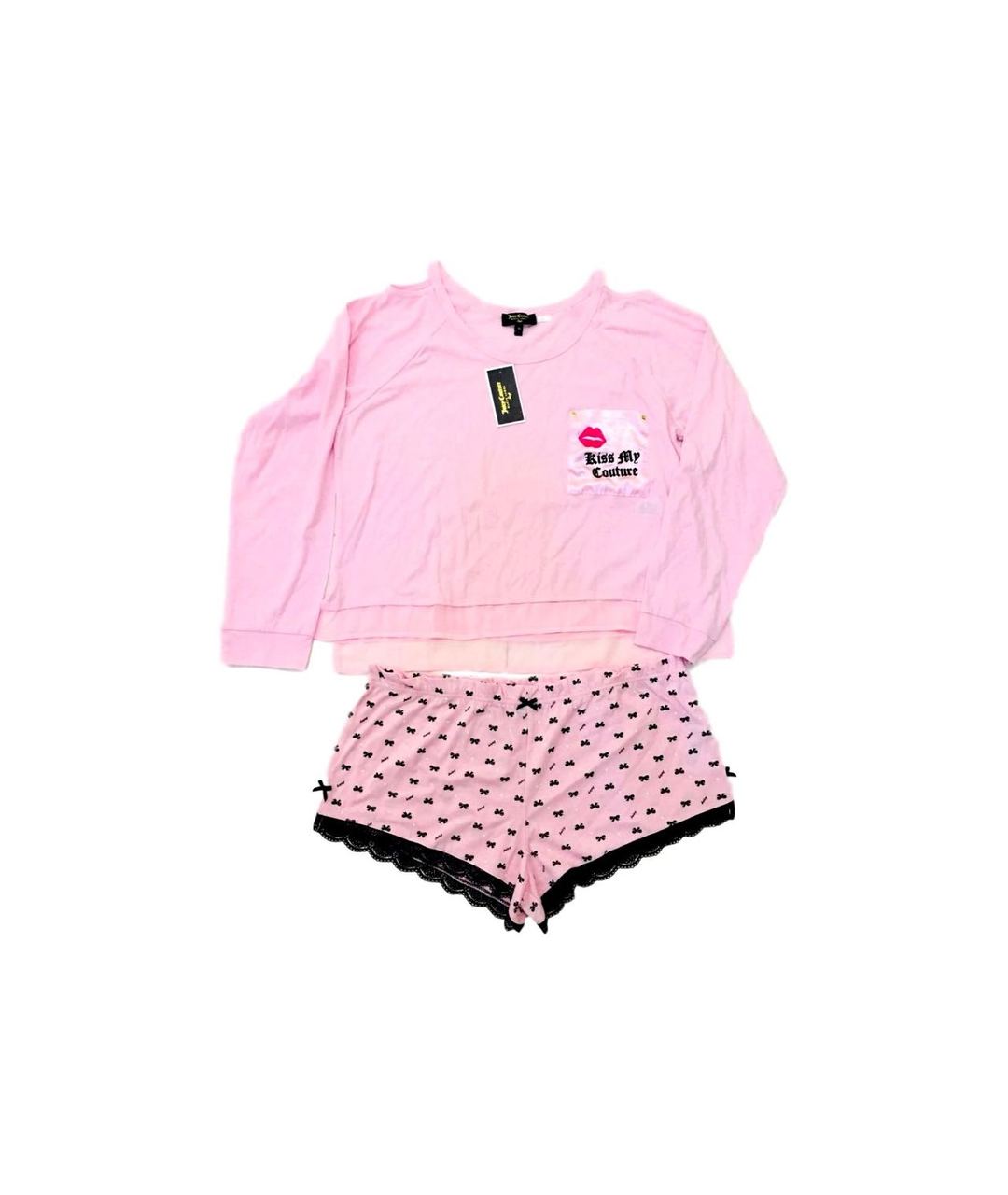 JUICY COUTURE Розовая хлопко-эластановая пижама, фото 1