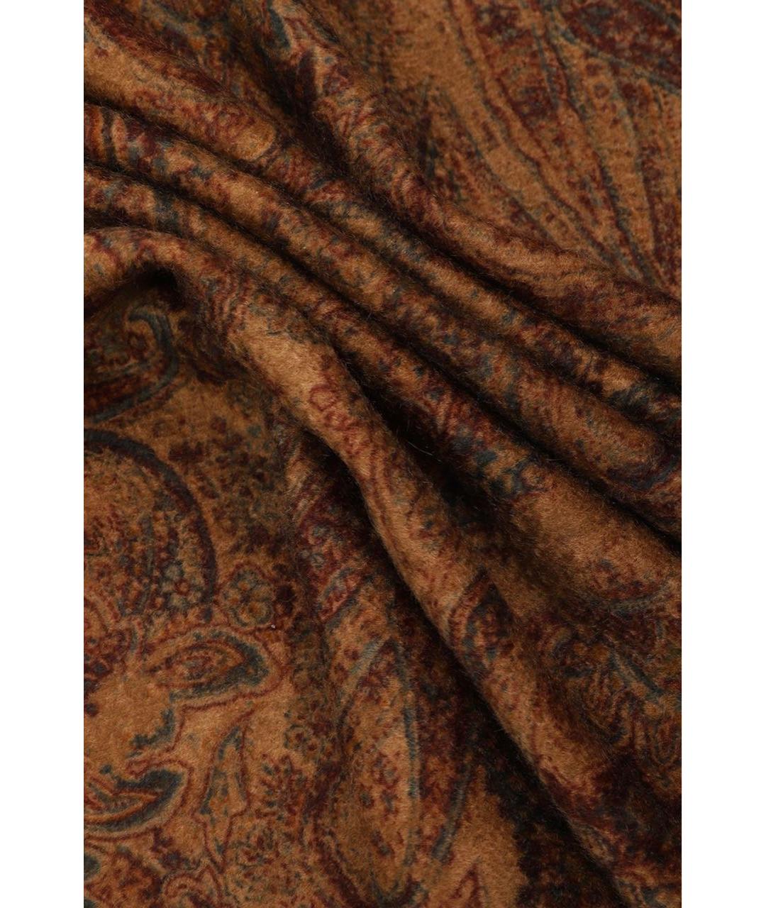 LORO PIANA Коричневый кашемировый шарф, фото 3