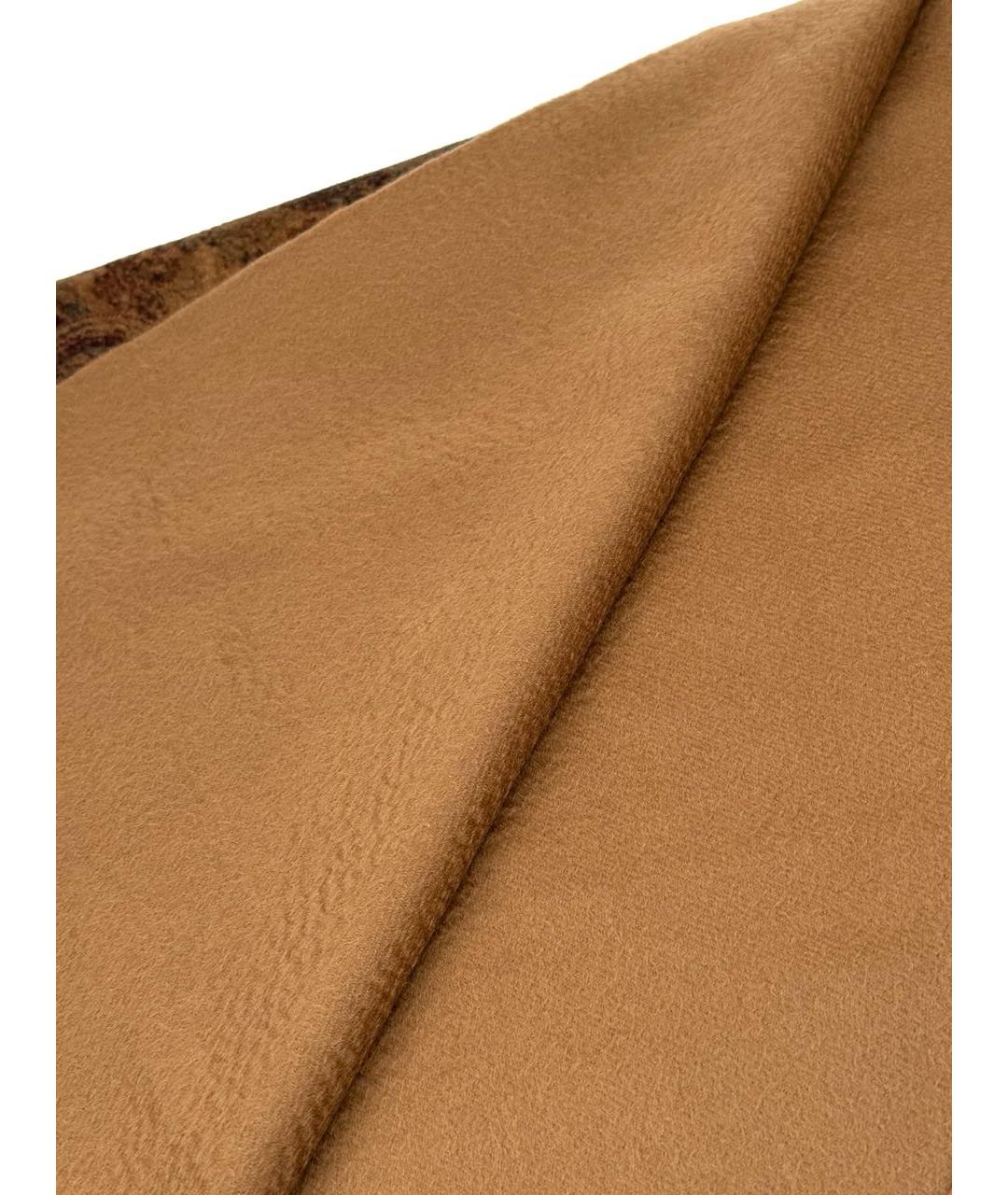 LORO PIANA Коричневый кашемировый шарф, фото 4