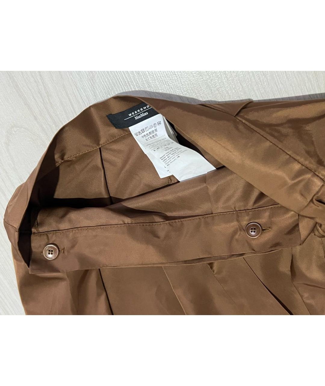 WEEKEND MAX MARA Коричневая полиамидовая юбка миди, фото 6