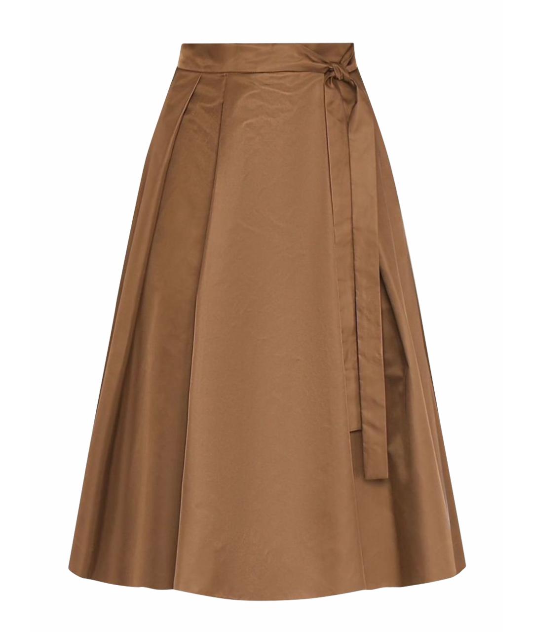 WEEKEND MAX MARA Коричневая полиамидовая юбка миди, фото 1